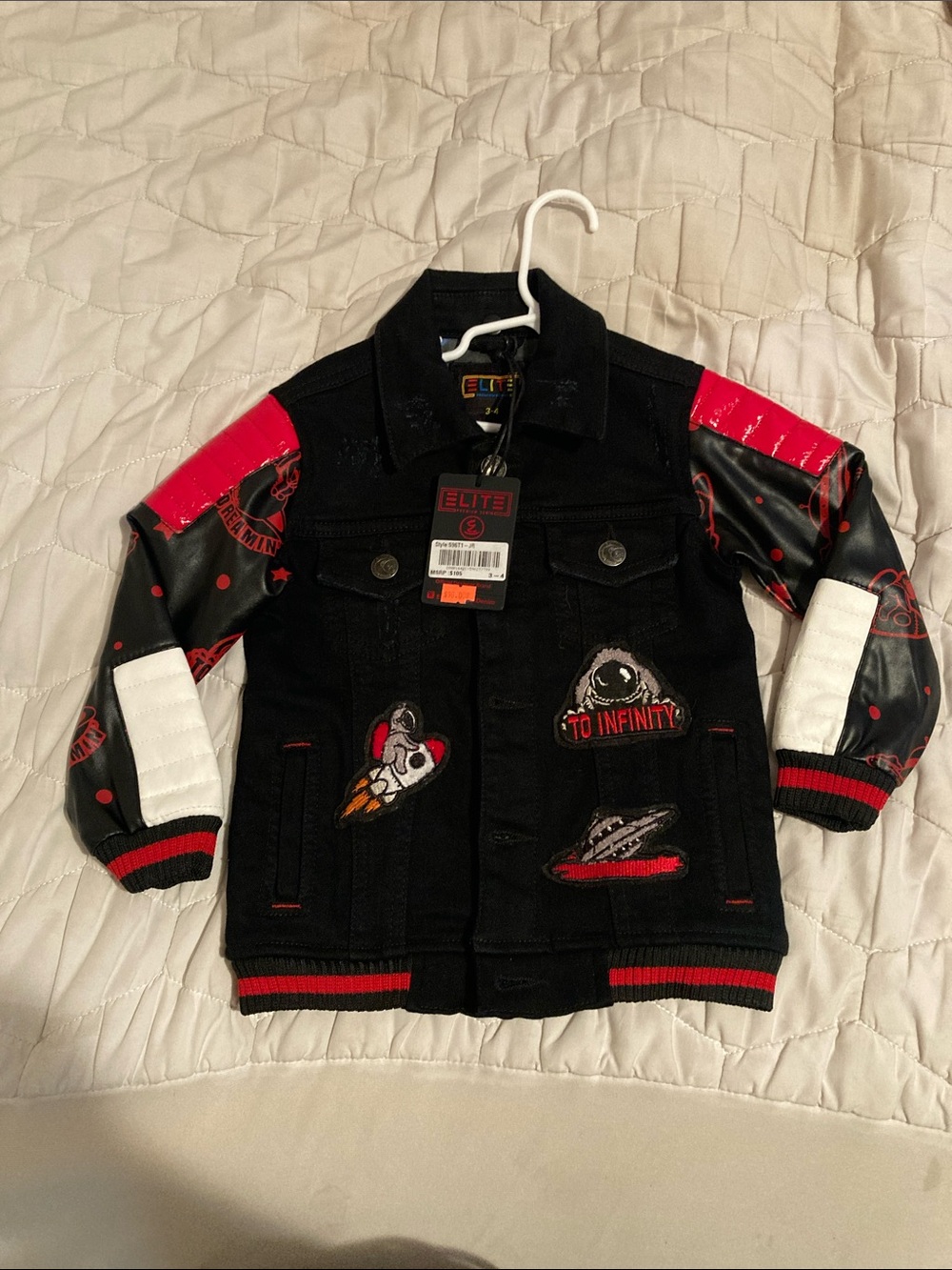 Elite Kids' Black & Red Space Patch Jacket